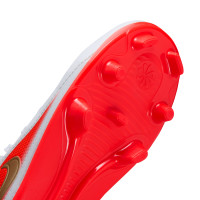 Nike Tiempo Maestro Club Grass/Artificial Grass Football Boots (MG) Toddlers White Bright Red Gold