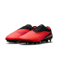 Nike Phantom 6 Low Elite Gras Voetbalschoenen (FG) Zwart Felrood Goud