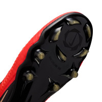 Nike Phantom 6 Low Elite Gras Voetbalschoenen (FG) Zwart Felrood Goud