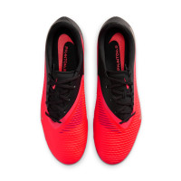 Nike Phantom 6 Low Academy Gras / Kunstgras Voetbalschoenen (MG) Zwart Felrood Goud