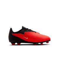 Nike Phantom 6 Low Club Gras / Kunstgras Voetbalschoenen (MG) Kids Zwart Felrood Goud