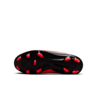 Nike Phantom 6 Low Club Gras / Kunstgras Voetbalschoenen (MG) Kids Zwart Felrood Goud