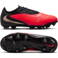 Nike Phantom 6 Low Pro (MG) Grass/Artificial Grass Football Boots Kids Black Bright Red Gold