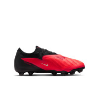 Nike Phantom 6 Low Pro Gras / Kunstgras Voetbalschoenen (MG) Kids Zwart Felrood Goud