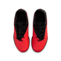 Nike Phantom 6 Low Club Indoor Football Boots (IN) Kids Black Bright Red Gold