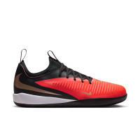 Nike Phantom 6 Low Academy Indoor Football Boots (IN) Kids Black Bright Red Gold