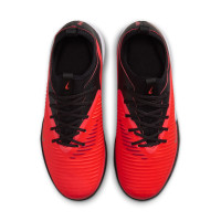 Nike Phantom 6 Low Academy Indoor Football Boots (IN) Kids Black Bright Red Gold
