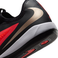 Nike Phantom 6 Low Academy Indoor Football Boots (IN) Kids Black Bright Red Gold