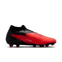 Nike Phantom 6 High Academy Grass/Artificial Grass Football Boots (MG) Black Bright Red Gold