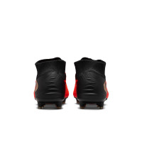 Nike Phantom 6 High Elite Artificial Grass Football Boots (AG) Black Bright Red Gold