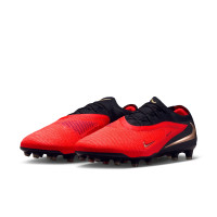Nike Phantom 6 Low Elite Artificial Grass Football Boots (AG) Black Bright Red Gold