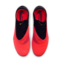 Nike Phantom 6 Low Elite Artificial Grass Football Boots (AG) Black Bright Red Gold