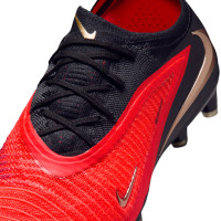 Nike Phantom 6 Low Elite Artificial Grass Football Boots (AG) Black Bright Red Gold
