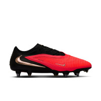 Nike Phantom 6 Low Elite Iron Stud Football Boots (SG) Pro Player Black Bright Red Gold