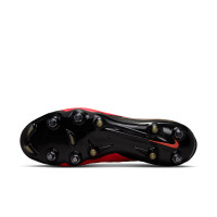 Nike Phantom 6 Low Elite Iron Stud Football Boots (SG) Pro Player Black Bright Red Gold
