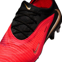 Nike Phantom 6 Low Elite Iron Stud Football Boots (SG) Pro Player Black Bright Red Gold
