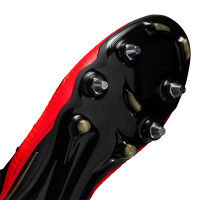 Nike Phantom 6 Low Elite Iron Stud Football Boots (SG) Pro Player Black Bright Red Gold