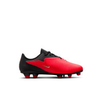 Nike Phantom 6 Low Club Gras / Kunstgras Voetbalschoenen (MG) Peuters/Kleuters Zwart Felrood Goud