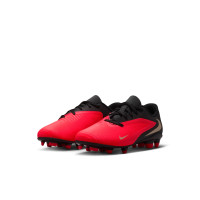 Nike Phantom 6 Low Club Gras / Kunstgras Voetbalschoenen (MG) Peuters/Kleuters Zwart Felrood Goud