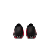 Nike Phantom 6 Low Club Gras / Kunstgras Voetbalschoenen (MG) Peuters/Kleuters Zwart Felrood Goud