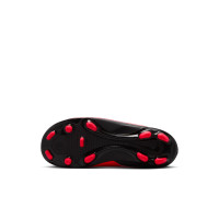 Nike Phantom 6 Low Club Gras / Kunstgras Voetbalschoenen (MG) Peuters/Kleuters Zwart Felrood Goud