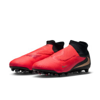 Nike Phantom 6 High Pro Artificial Grass Football Boots (AG) Black Bright Red Gold