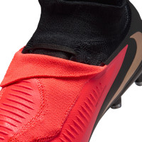 Nike Phantom 6 High Pro Artificial Grass Football Boots (AG) Black Bright Red Gold