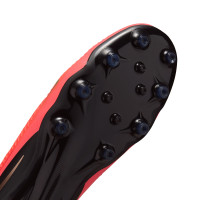 Nike Phantom 6 High Pro Artificial Grass Football Boots (AG) Black Bright Red Gold