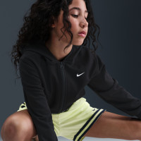 Nike Pro Fleece Trainingsjack Hooded Kids Zwart Wit