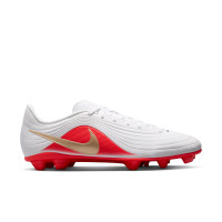 Nike Tiempo Maestro Club Grass/Artificial Grass Football Boots (MG) White Bright Red Gold