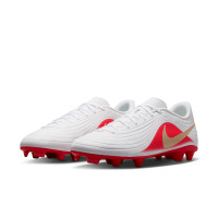 Nike Tiempo Maestro Club Grass/Artificial Grass Football Boots (MG) White Bright Red Gold