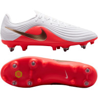 Nike Tiempo Maestro Academy Iron Stud Football Boots (SG) Anti-Clog White Bright Red Gold