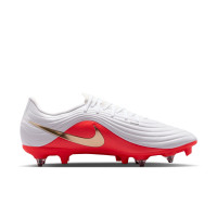 Nike Tiempo Maestro Academy Iron Stud Football Boots (SG) Anti-Clog White Bright Red Gold