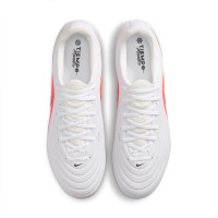 Nike Tiempo Maestro Academy Iron Stud Football Boots (SG) Anti-Clog White Bright Red Gold