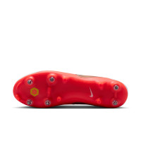 Nike Tiempo Maestro Academy Iron Stud Football Boots (SG) Anti-Clog White Bright Red Gold