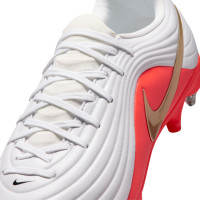 Nike Tiempo Maestro Academy Iron Stud Football Boots (SG) Anti-Clog White Bright Red Gold