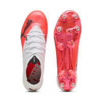 PUMA Ultra Nitro 7 Ultimate Iron Stud Football Boots (SG) White Bright Red Black
