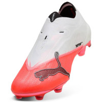PUMA Ultra Nitro 7 Ultimate Laceless Grass Football Boots (FG) White Bright Red Black