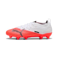 PUMA Ultra Nitro 7 Ultimate Grass/Artificial Grass Football Boots (MG) Kids White Bright Red Black