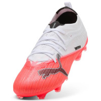 PUMA Ultra Nitro 7 Ultimate Grass/Artificial Grass Football Boots (MG) Kids White Bright Red Black