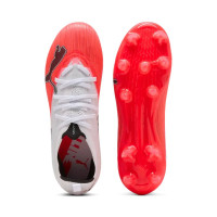 PUMA Ultra Nitro 7 Ultimate Grass/Artificial Grass Football Boots (MG) Kids White Bright Red Black