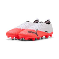 PUMA Ultra Nitro 7 Ultimate Grass/Artificial Grass Football Boots (MG) Kids White Bright Red Black