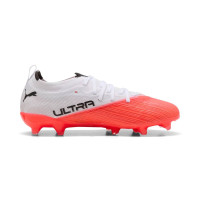 PUMA Ultra Nitro 7 Ultimate Grass/Artificial Grass Football Boots (MG) Kids White Bright Red Black