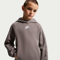 Nike Sportswear Club Fleece Trainingspak Hooded Kids Donkergrijs Lichtgrijs