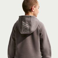 Nike Sportswear Club Fleece Trainingspak Hooded Kids Donkergrijs Lichtgrijs