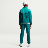 Nike Sportswear Trainingspak Full-Zip Kids Blauwgroen Lichtgroen Wit