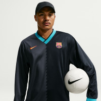 Nike FC Barcelona Energy Shirt Lange Mouwen 2026-2027 Zwart Donkergrijs Lichtblauw Goudgeel