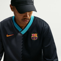 Nike FC Barcelona Energy Shirt Lange Mouwen 2026-2027 Zwart Donkergrijs Lichtblauw Goudgeel