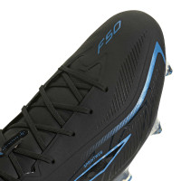 adidas F50 Hyperfast Elite IJzeren-Nop Voetbalschoenen (SG) Zwart Zwart Blauw