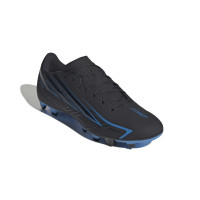 adidas F50 Hyperfast Club Grass/Artificial Grass Football Boots (MG) Black Black Blue